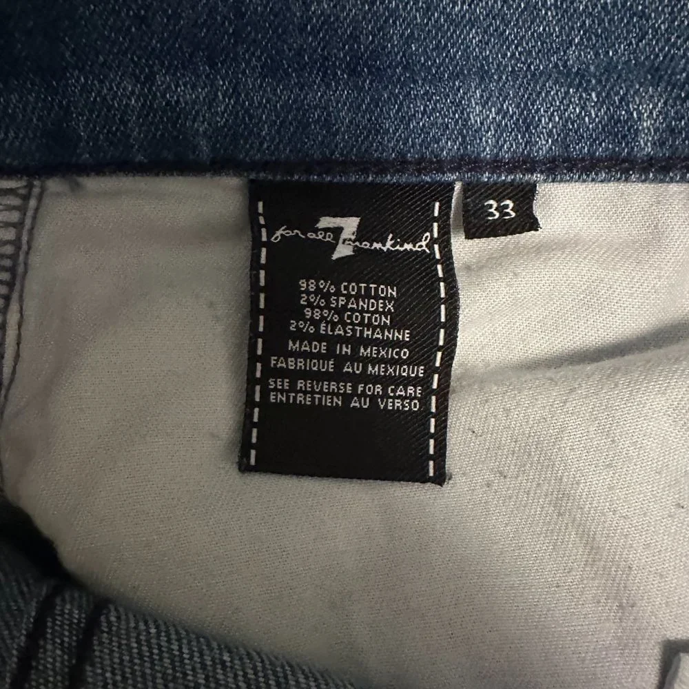 Seven For All Mankind Slimmy Denim Size 33 - Picture 5 of 7